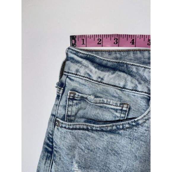 Express Jeans 90s Ankle Boot Mid Rise Light Wash Stretch Raw Hem Distress 14R - Picture 6 of 13